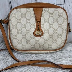 Gucci Brown and Cream Crossbody Bag